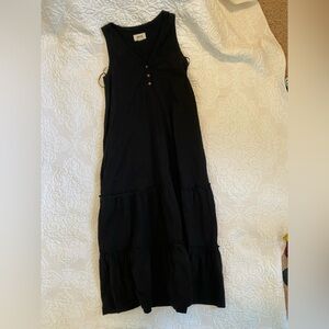 Pact organic cotton black sleeveless dress